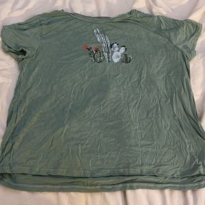 sage green copper key short sleeve shirt XL girl